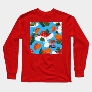 mushroom gnome cottagecore Long Sleeve T-Shirt